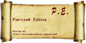 Parczek Edina névjegykártya